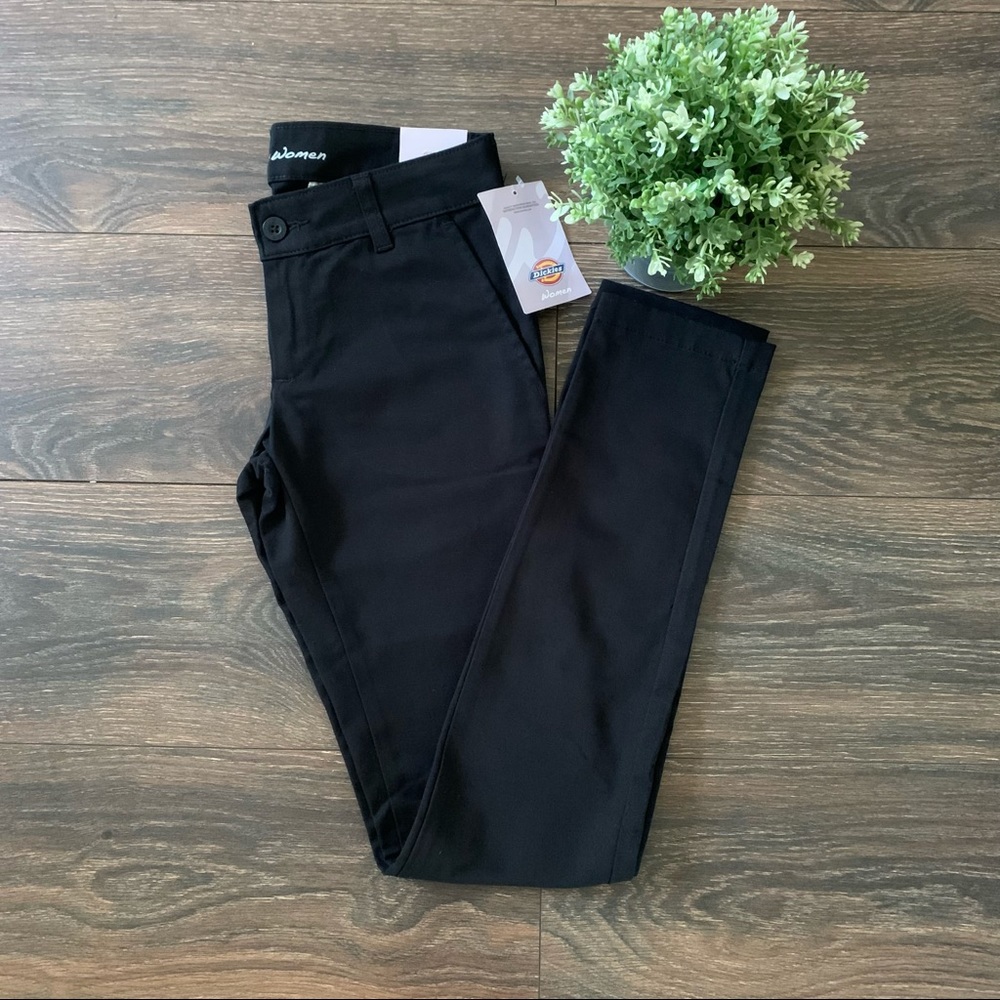 Dickies Skinny Fit Stretch Black Twill Pants